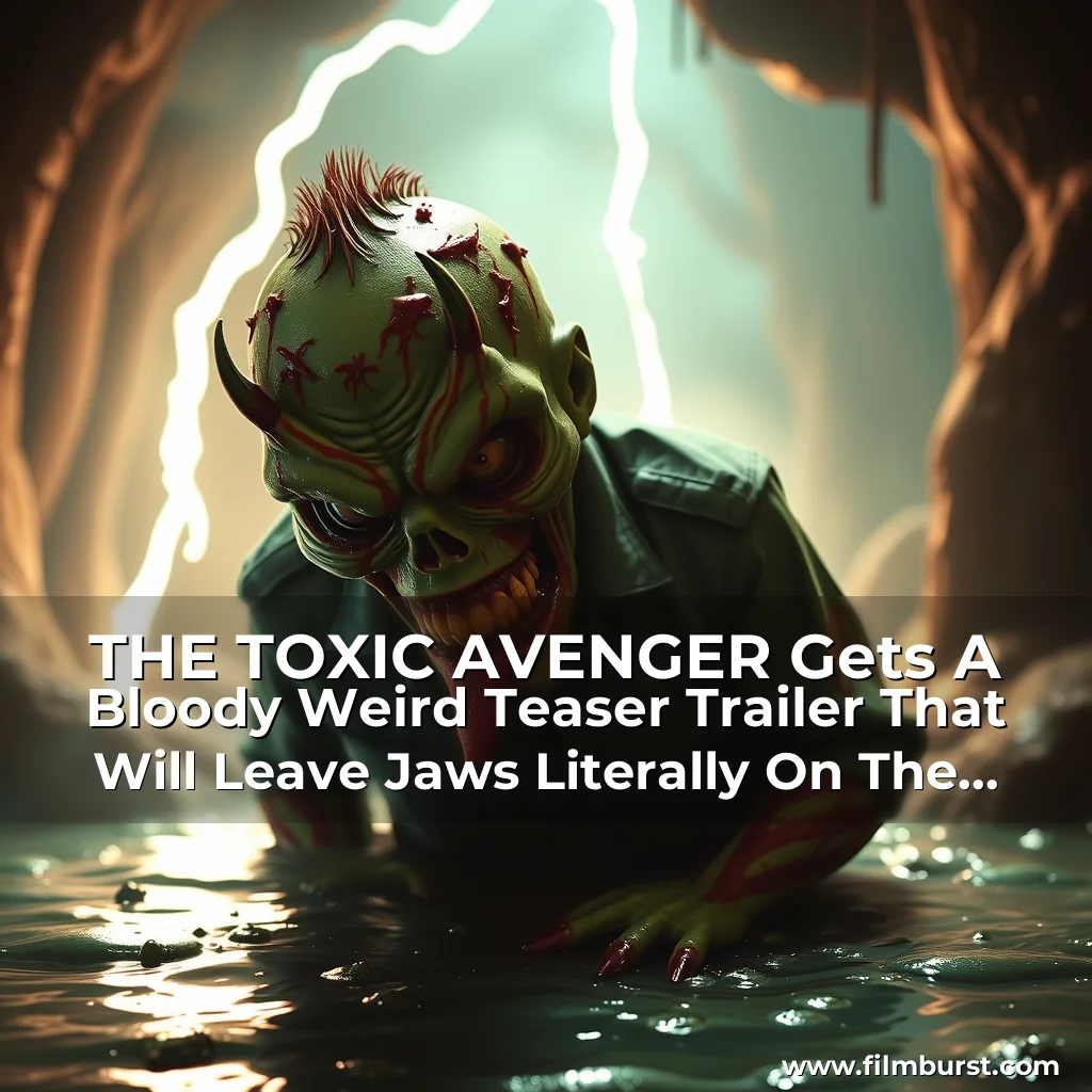 Artistic representation for THE TOXIC AVENGER Gets A Bloody Weird Teaser Trailer That Will Leave Jaws Literally On The Floor
