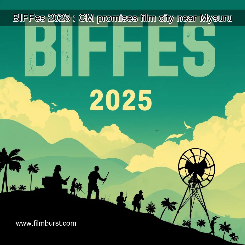Artistic representation for BIFFes 2025 : CM promises film city near Mysuru