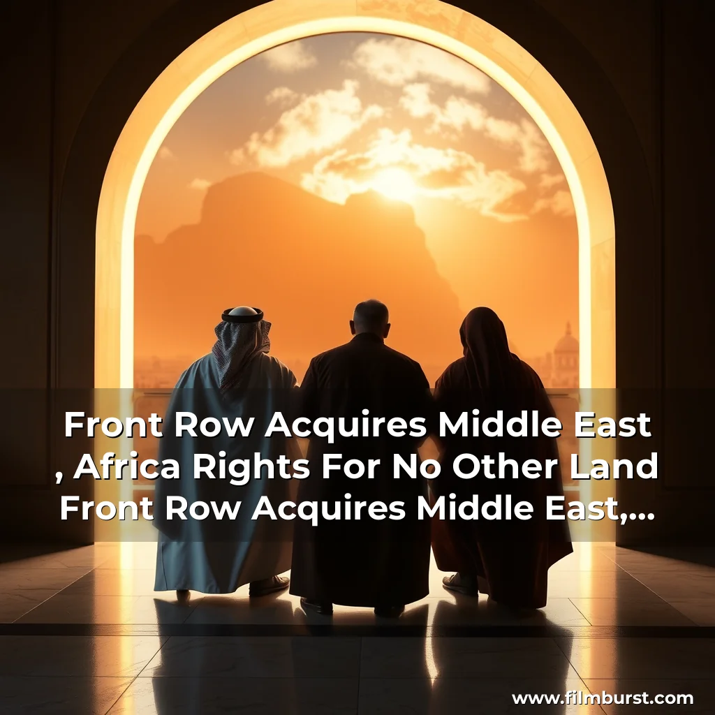 Read more about the article Front Row Acquires Middle East , Africa Rights For  No Other Land   Front Row Acquires Middle East, Africa Rights For  No Other Land!