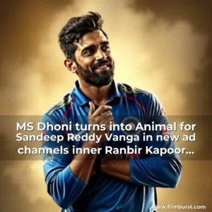 Artistic representation for MS Dhoni turns into Animal for Sandeep Reddy Vanga in new ad channels inner Ranbir Kapoor says Behra nahi hoon main