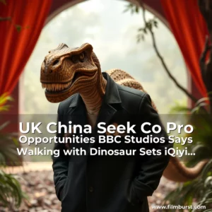 Artistic representation for UK China Seek Co Pro Opportunities BBC Studios Says Walking with Dinosaur Sets iQiyi Streaming Launch in China Filmart