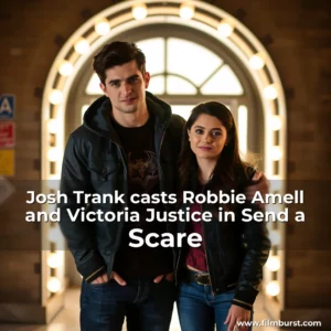 Artistic representation for Josh Trank casts Robbie Amell and Victoria Justice in Send a Scare