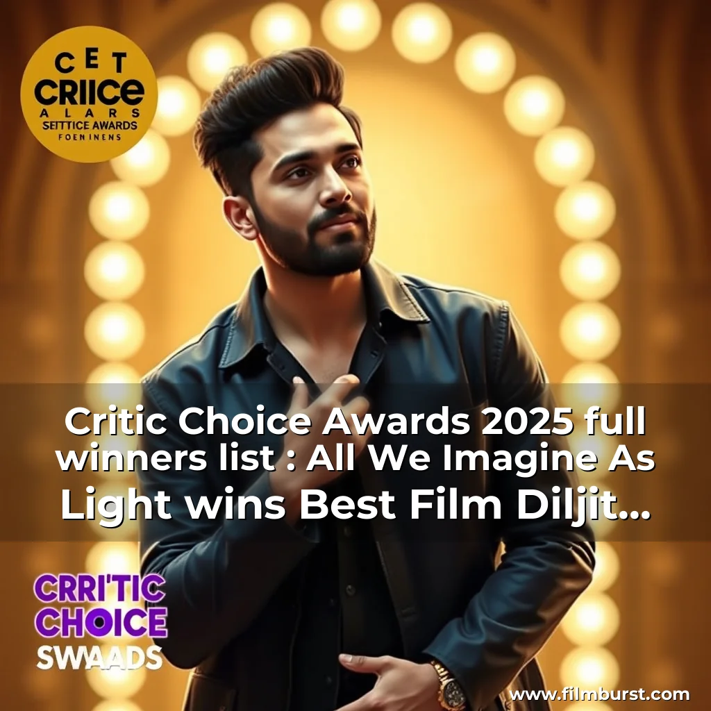 Read more about the article Critic Choice Awards 2025 full winners list : All We Imagine As Light wins Best Film  Diljit Dosanjh bags Beast Actor award  Poacher dominates web series category : Bollywood News
