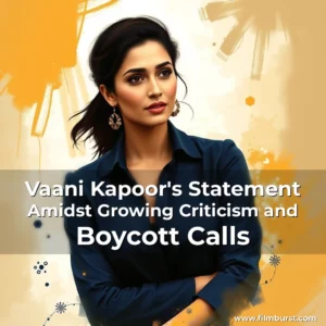 Artistic representation for Vaani Kapoor's Statement Amidst Growing Criticism and Boycott Calls