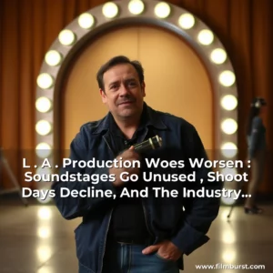 Artistic representation for L . A . Production Woes Worsen : Soundstages Go Unused , Shoot Days Decline, And The Industry Is Losing Its Sparkle.!