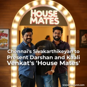 Artistic representation for Chennai's Sivakarthikeyan to Present Darshan and Kaali Venkat's 'House Mates'