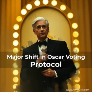 Artistic representation for Major Shift in Oscar Voting Protocol