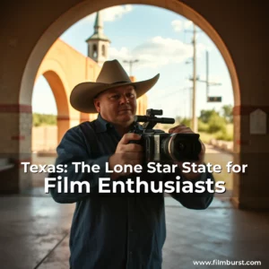 Artistic representation for Texas: The Lone Star State for Film Enthusiasts