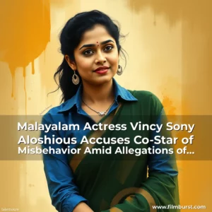 Artistic representation for Malayalam Actress Vincy Sony Aloshious Accuses Co-Star of Misbehavior Amid Allegations of Drug Abuse on Film Sets