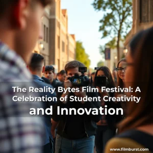 Artistic representation for The Reality Bytes Film Festival: A Celebration of Student Creativity and Innovation