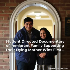 Artistic representation for Student Directed Documentary of Immigrant Family Supporting Their Dying Mother Wins First Place at COM Redstone Film Festival BU Today