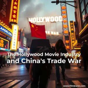 Artistic representation for The Hollywood Movie Industry and China's Trade War