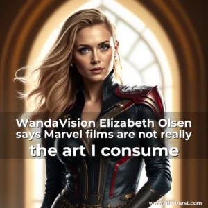 Artistic representation for WandaVision Elizabeth Olsen says Marvel films are not really the art I consume