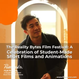Artistic representation for The Reality Bytes Film Festival: A Celebration of Student-Made Short Films and Animations