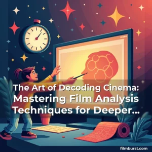 Artistic representation for The Art of Decoding Cinema: Mastering Film Analysis Techniques for Deeper Understanding